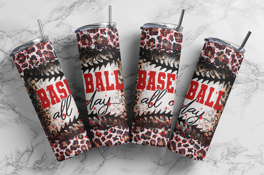 Baseball All Day 20 Ounce Sublimation Tumbler