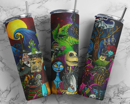 Nightmare 20 Ounce Skinny Sublimation Tumbler