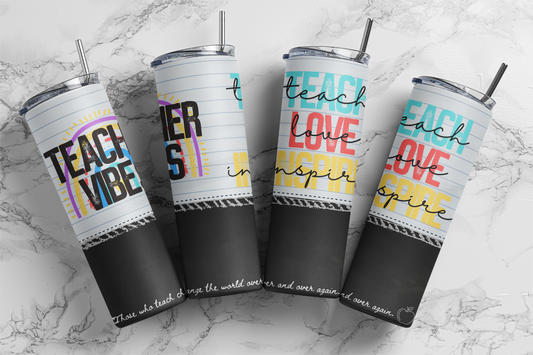 Teacher Vibes  20 Ounce Sublimation Tumbler