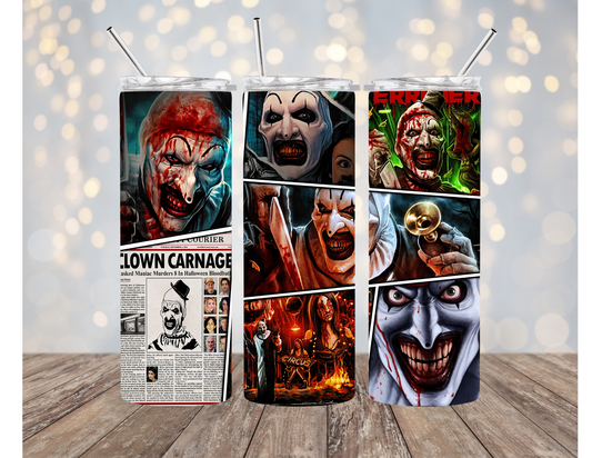 Terrifier 20 ounce Sublimation Tumbler