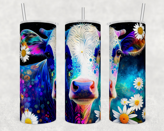 Daisy Cow 20 Ounce Sublimation Tumbler