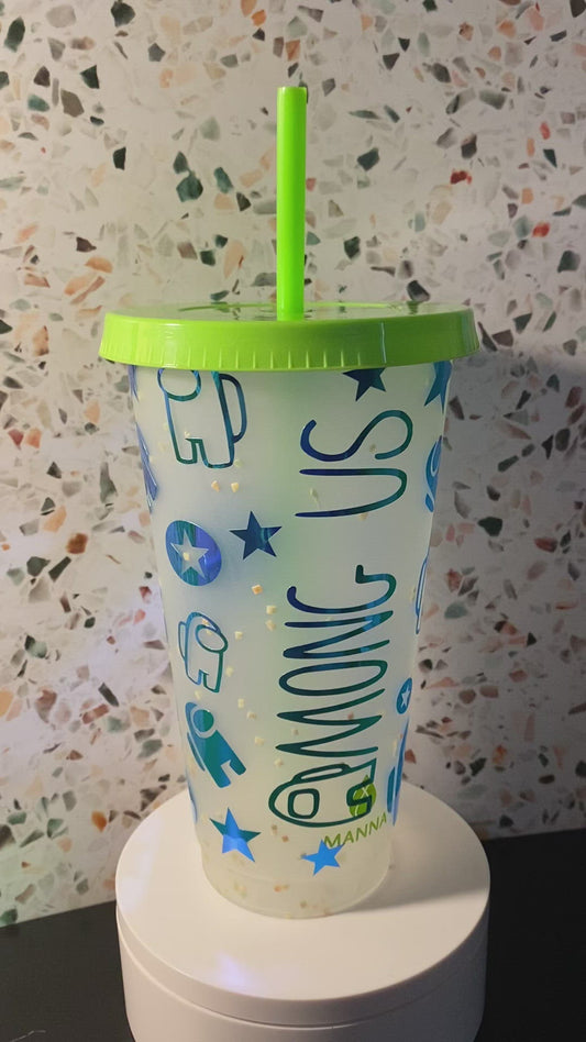 24 Ounce Among Us color changing cup