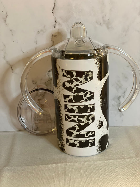 Cow Print Mini 12 ounce Duo Sippy