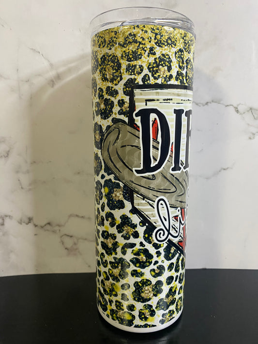 Dirt and Diamonds Softball 20 Ounce Sublimation Tumbler