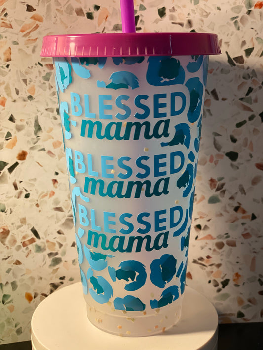 24 Ounce Blessed Mama color changing cup