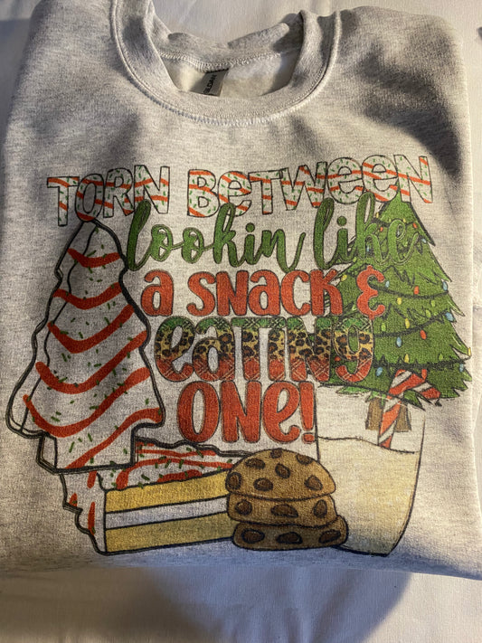 Lookin like a snack and eating one  crewneck