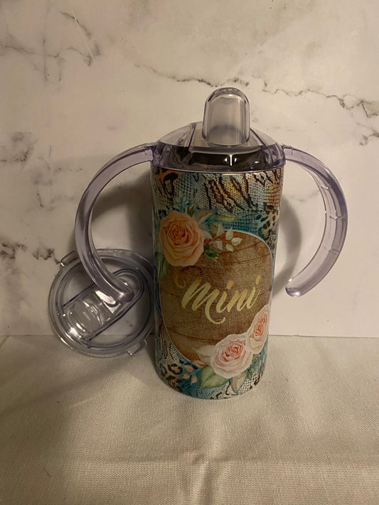 12 ounce Floral Mini Duo Sippy