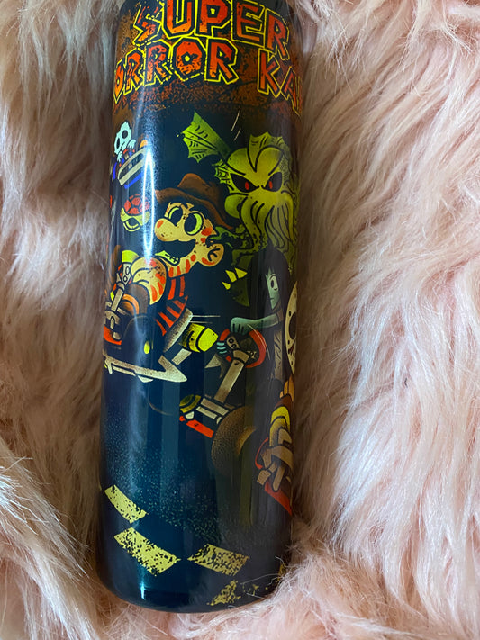 20 ounce Mario Horror Kart Skinny Sublimation Tumbler