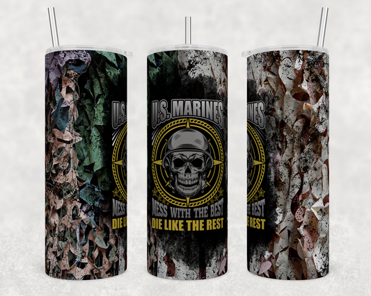 Marine 20 Ounce Sublimation Tumbler