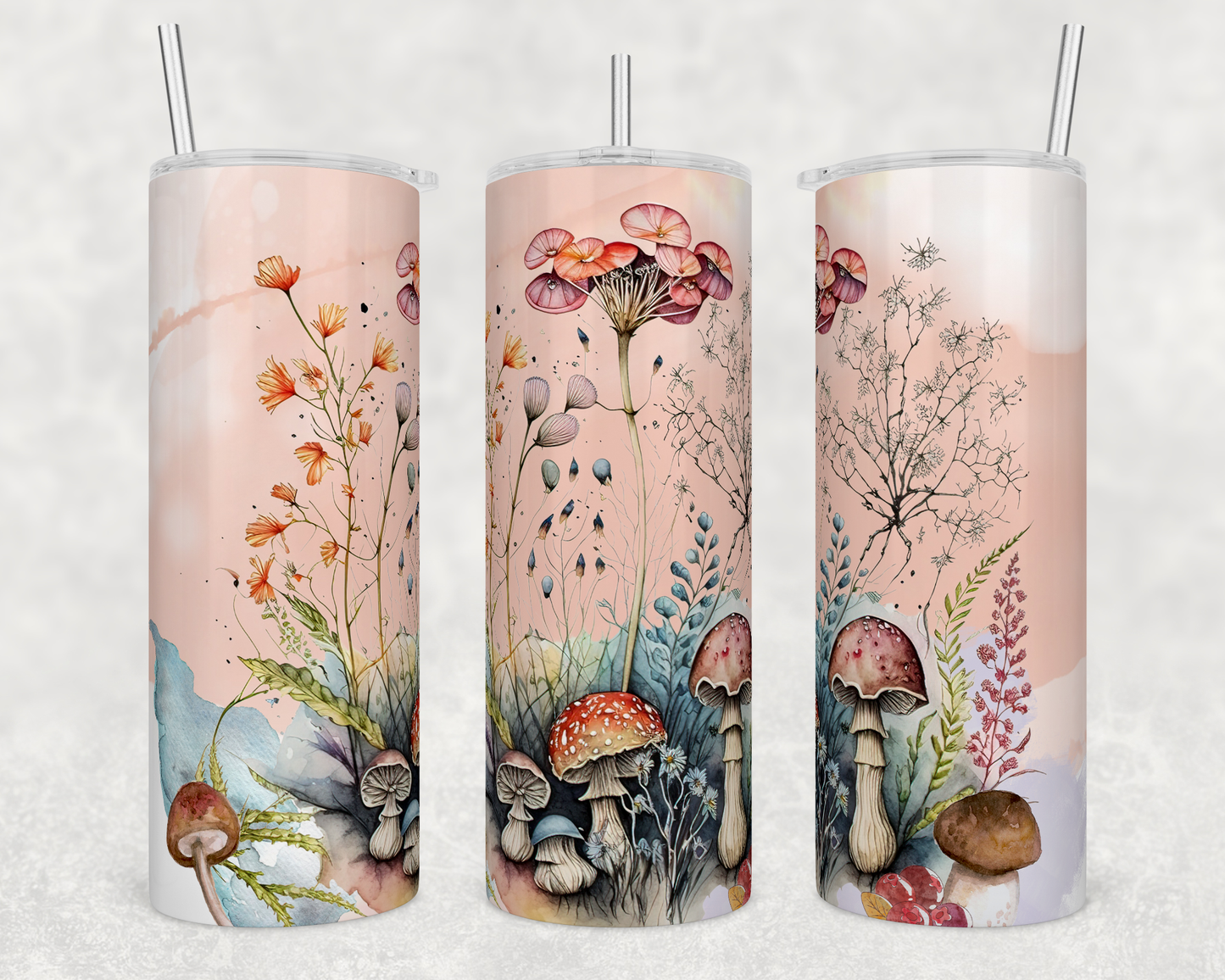 Mushrooms 20 Ounce Sublimation Tumbler