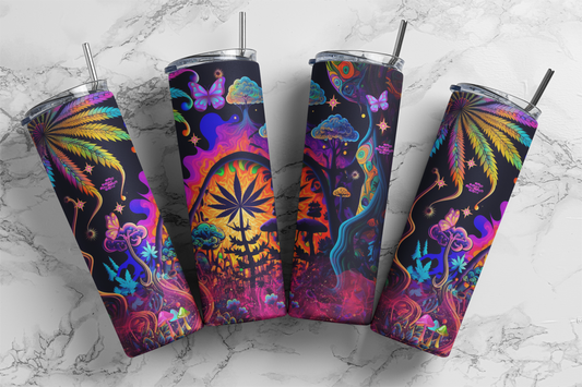 Neon Weed 20 ounce Sublimation Tumbler