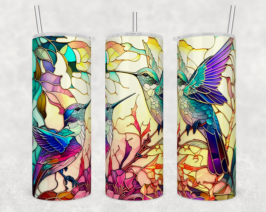 Pastel Hummingbird 20 Ounce Sublimation Tumbler